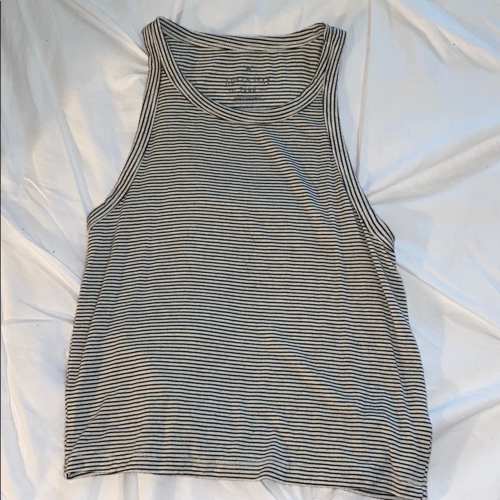 Black and White Striped Tank Top